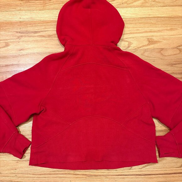 Lululemon XS/S Scuba Oversized Half-Zip Hoodie, Red - Picture 2 of 2